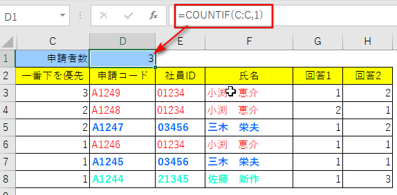 Excel 重複がある際に適切なデータを選ぶ Countif関数を使う 日本システムアドミニストレータ連絡会